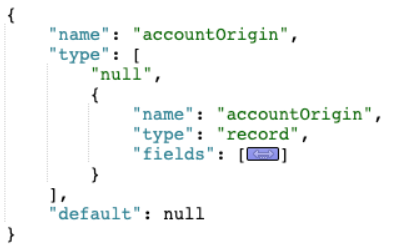 Avro oneOf choice with null and record schema