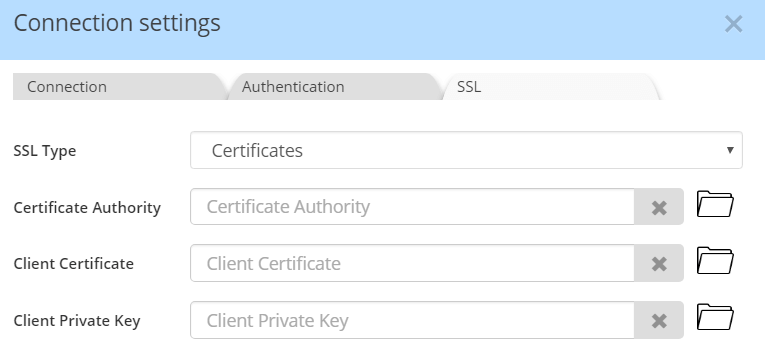 Cassandra Connection Settings - LDAP Certificate