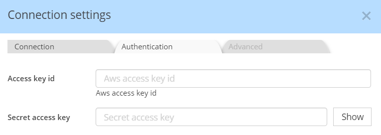 Cloud Storage - AWS S3 authentication avro schema