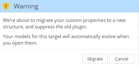 CustomProp migration - native target warning