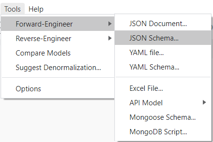 Forward-Engineering - JSON Schema