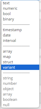 Hive data types