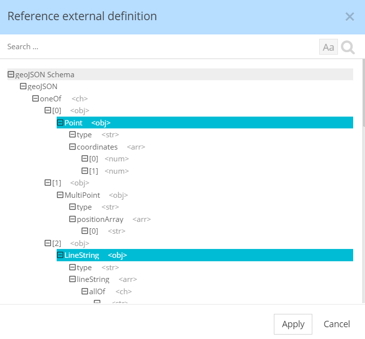 How-to definitions external selection dialog