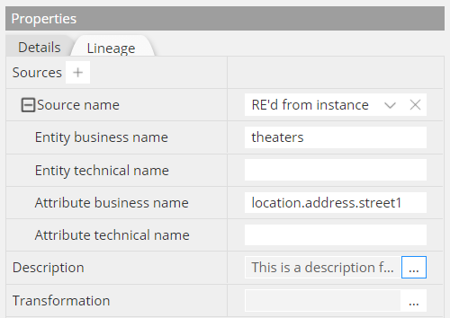 Lineage source reference