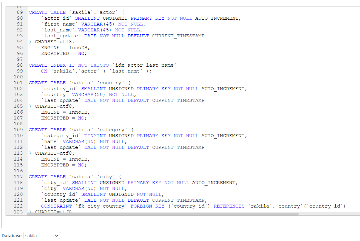 MySQL DDL Forward-Engineering