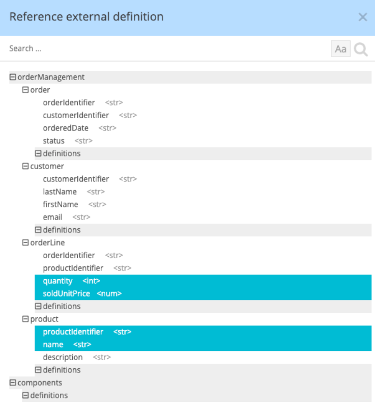 Normalized Polyglot ext ref order lines attri
