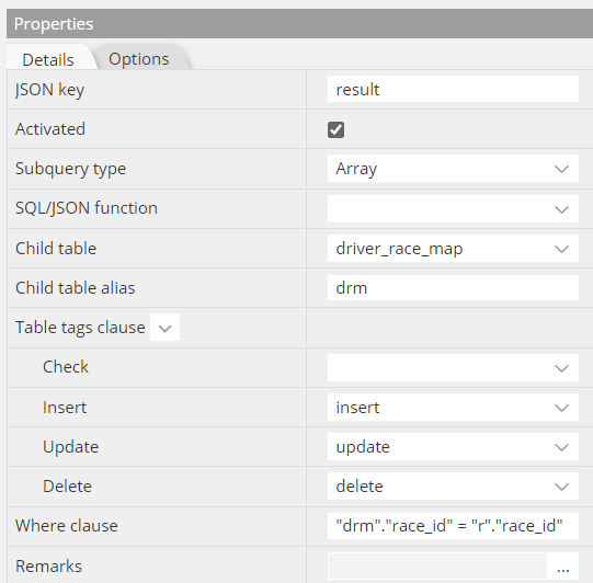 Oracle duality view subquery properties