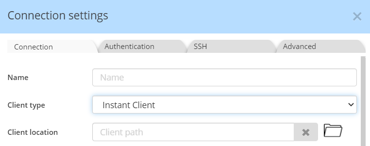 Oracle connection instant client