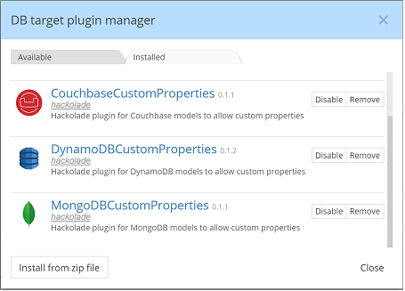 Plugin - Manager installed custom props