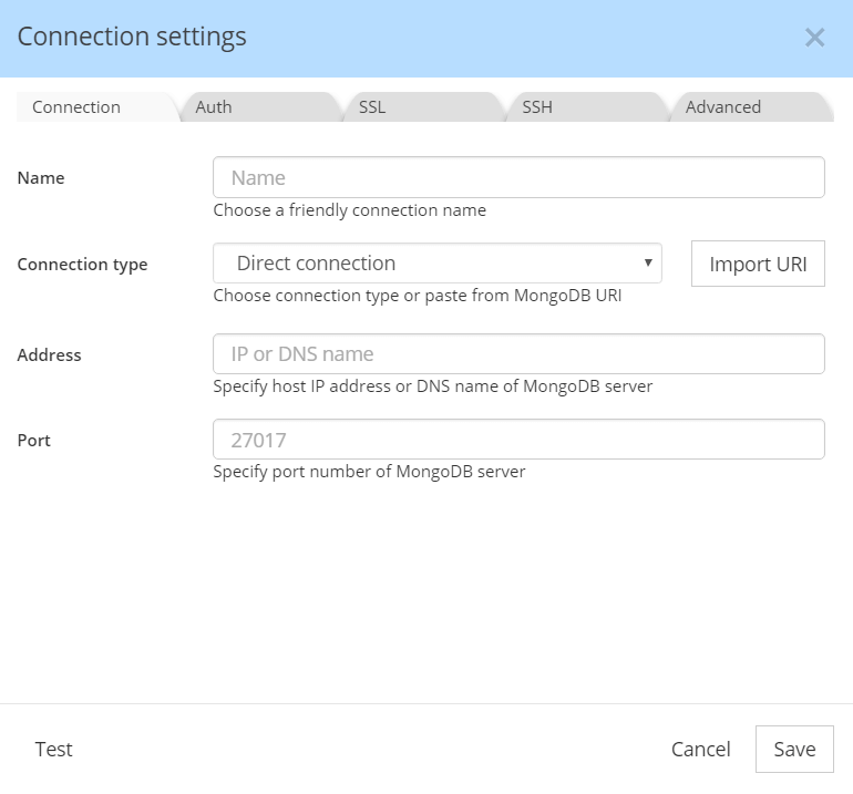 Reverse-Engineering MongoDB Connection settings - Direct