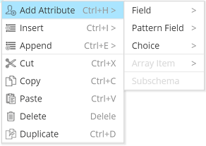 Tree view - contextual menu