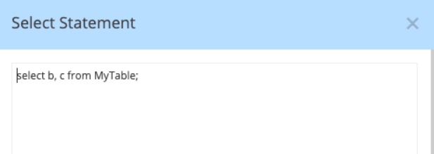View SELECT statement