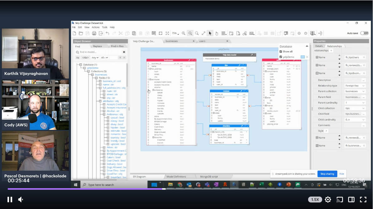 Amazon DocumentDB data modeling twitch